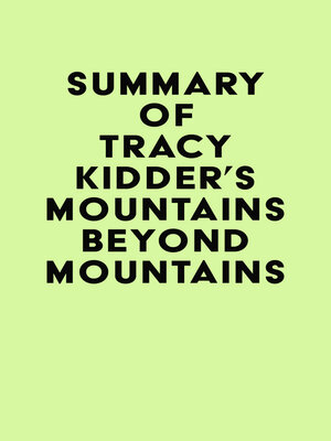 cover image of Summary of Tracy Kidder's Mountains Beyond Mountains